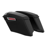 HR3 Black Denim CVO Stretched Saddlebags with Speaker Lids For 14-23 Harley Touring